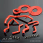 Solid Spare Fit For 92-00 Honda Civic 1.6L SOHC D15 D16 EG EK Red Silicone Vacuum Hose Kit