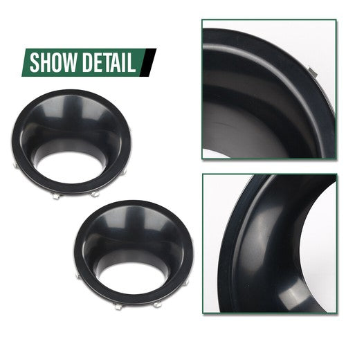 Solid Spare Front Bumper Fog Light Bezel Fit For 2010 2011 2012 2013 2014 Land Rover LR4