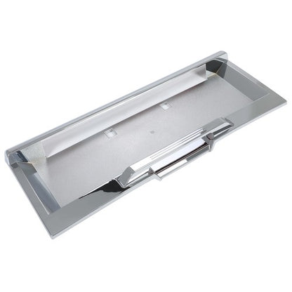 Solid Spare Rear License Plate Trim Cover Frame For 2003-2005 HUMMER H2 SUV Chrome W/Holes