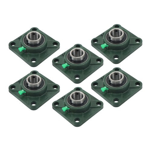 Solid Spare 6Pcs UCF205-16 Pillow Block Flange Bearing 1" Bore Solid Base Self Aligning