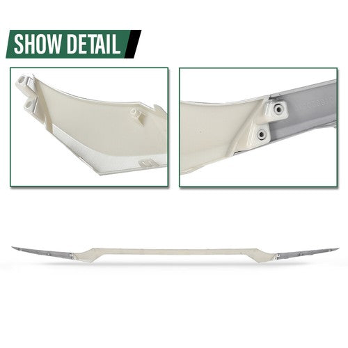 Solid Spare 3pcs Front Upper Grille Molding Hood Trim Fit For 2019-2020 Hyundai Santa Fe