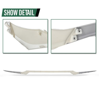 Solid Spare 3pcs Front Upper Grille Molding Hood Trim Fit For 2019-2020 Hyundai Santa Fe