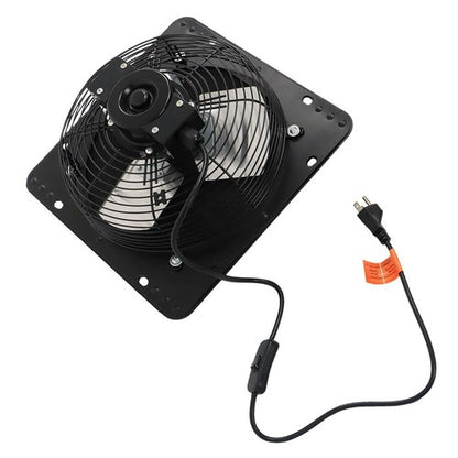 Solid Spare 10" Shutter Exhaust Fan Wall Mounted With Switch+Insect Mesh Low Noise New