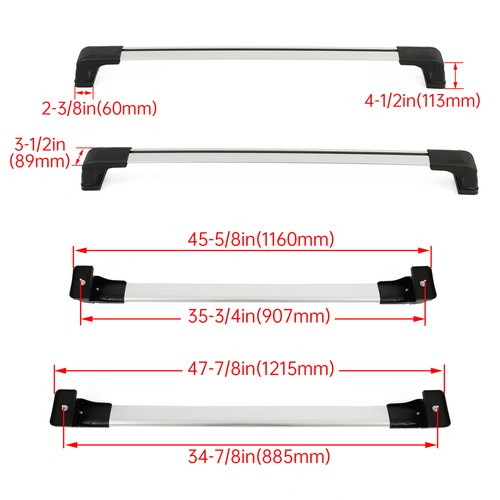 Solid Spare FITS FOR MAZDA 5 2006-2017 ALUMINUM ROOF RACK CROSS BARS ROOFTOP CARGO LOCKABLE
