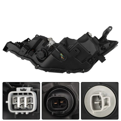 Solid Spare Projector Headlight Assembly Fit For 2017-2019 Toyota Corolla Right Side Black