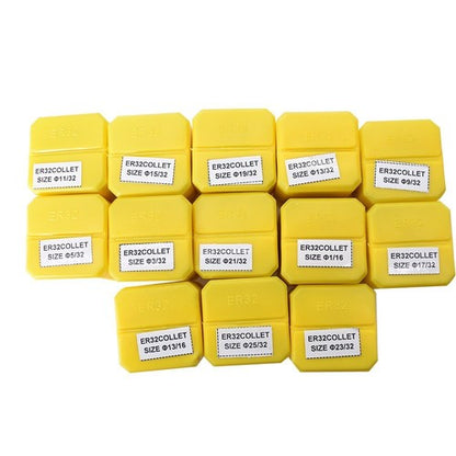 Solid Spare 13Pcs ER32 Spring Collet Set For CNC Workholding Engraving milling Lathe Tool US