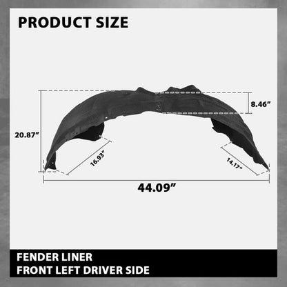 Solid Spare Front Fender Liner Splash Shield Left Fit For 2020-2024 Ford Escape FO1248205