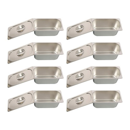 Solid Spare 6 Inch Deep 8 Pack Restaurant Steam Table Pans 1/3 Size with Non-Stick Coating