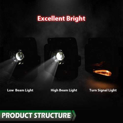 Solid Spare Fit For 19-21 Chevy Blazer Left Side HID/Xenon Projector Headlight w/ HID Kit