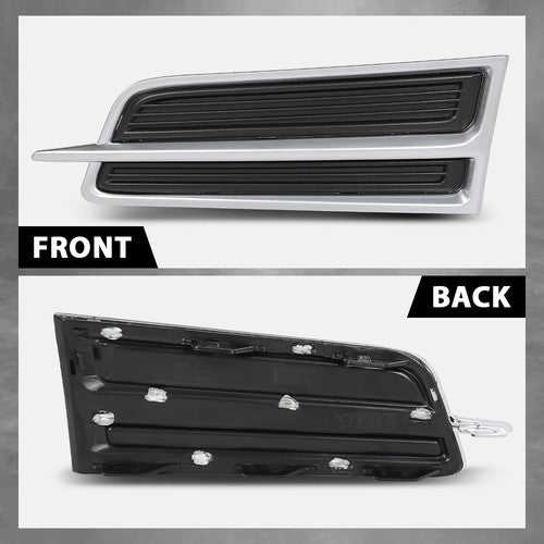 Solid Spare Fit For 2013-2015 Cadillac XTS Front Bumper Insert Fog Light Cover Left+Right