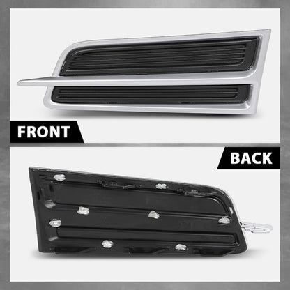 Solid Spare Fit For 2013-2015 Cadillac XTS Front Bumper Insert Fog Light Cover Left+Right