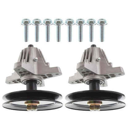Solid Spare 618-06991 918-06991 2 x Spindle Assembly For Troy Bilt MTD W/Pulley Bolt