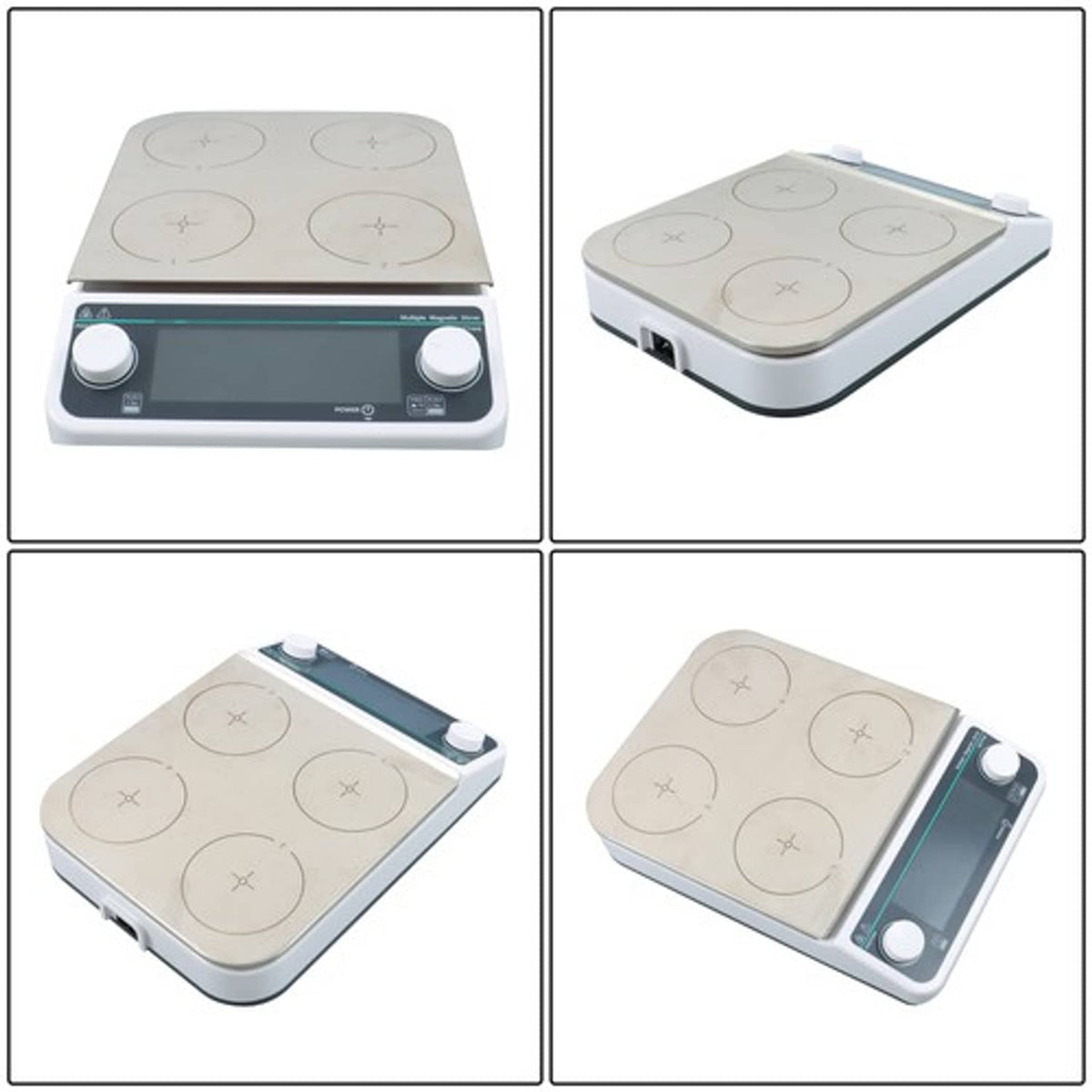 Solid Spare Digital Multi Position Magnetic Stirrer With Heating 4 Position 4*500ml Volume