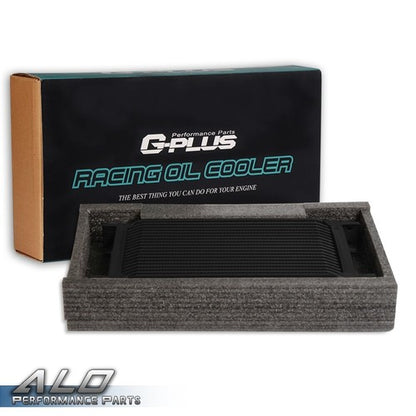 Solid Spare 19 Row 10AN Universal Aluminum Engine Oil Cooler + Filter Relocation Adapter Kit