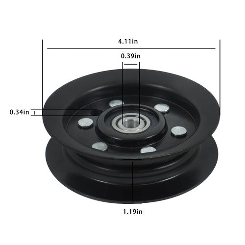 Solid Spare (Pack of 3) Flat Idler Pulley for Toro 106-2175, 132-9420, 1329420