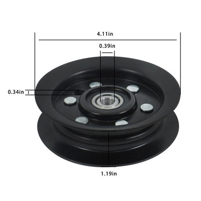 Solid Spare (Pack of 3) Flat Idler Pulley for Toro 106-2175, 132-9420, 1329420