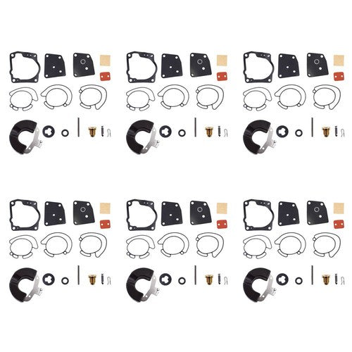 Solid Spare 6X Carburetor Kits For Johnson Evinrude 18-7247 438996 436852 V4, V6 (90-175 HP)