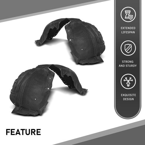 Solid Spare Front Fender Liner Splash Shield Left+Right Side Fit For 2020-2024 Ford Escape