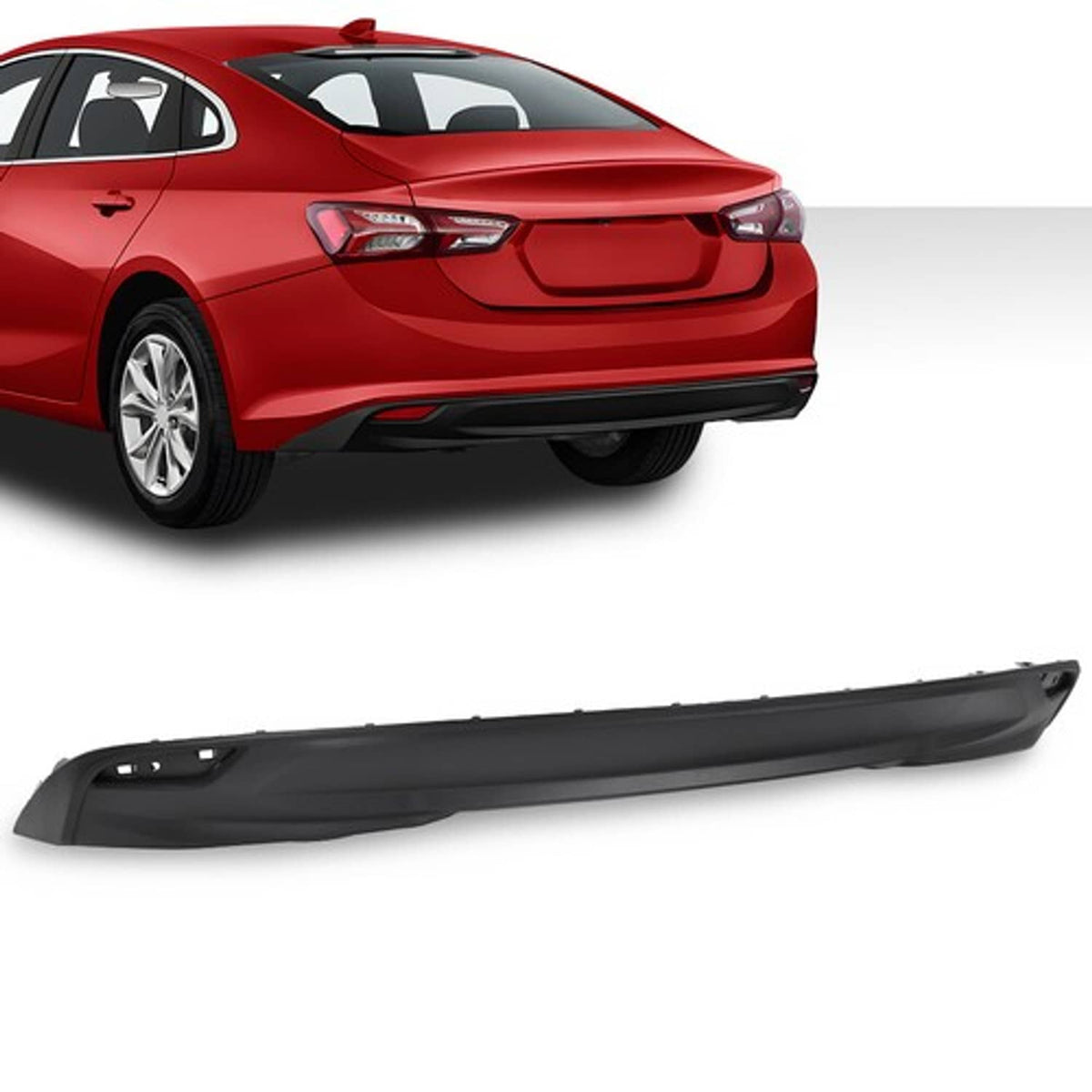Solid Spare Rear Bumper Lower Valance Cover Fit For 2016-2023 Chevrolet Malibu 84078809
