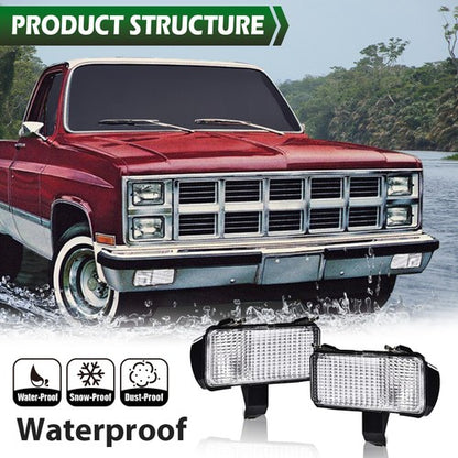 Solid Spare Fit For 81-82 Chevy Silverado GMC Front Turn Signal Park Lamps White Lights