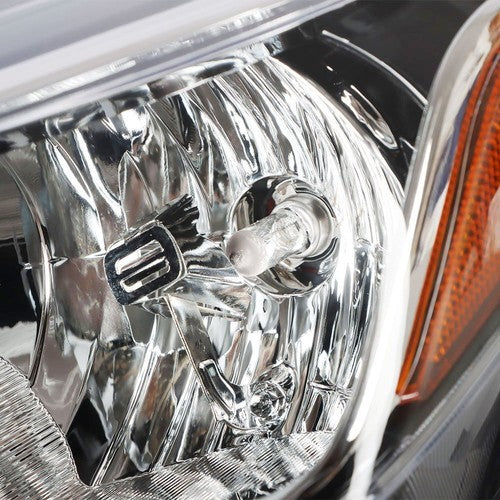 Solid Spare For 20-21 Nissan Versa S SV Left Headlight Replacement Chrome Housing Clear Lens