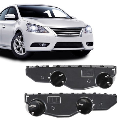 Solid Spare Fit For 13-15 Nissan Sentra Front Bumper Brackets Left+Right Pair Set