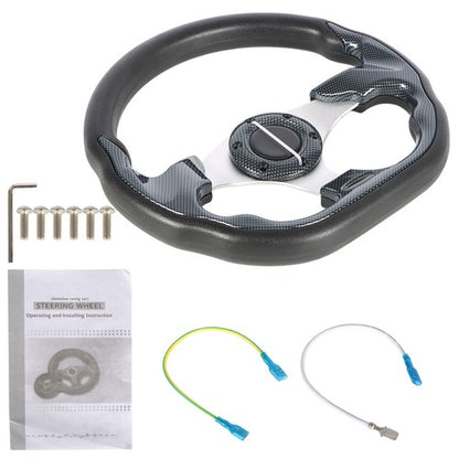 Solid Spare 12" inch Golf Cart Steering Wheel For Yamaha EZGO Club Car Black USA