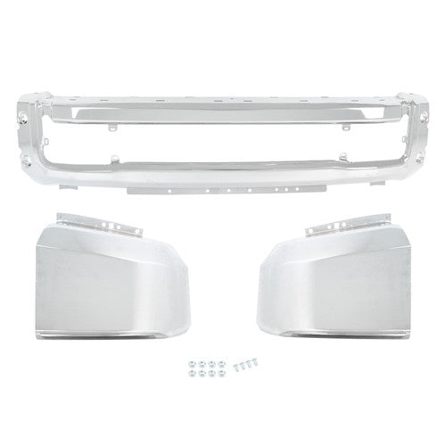 Solid Spare Chrome Split Front Bumper Suit For Ford F-250 F-350 2020-2022 New Front Bumper