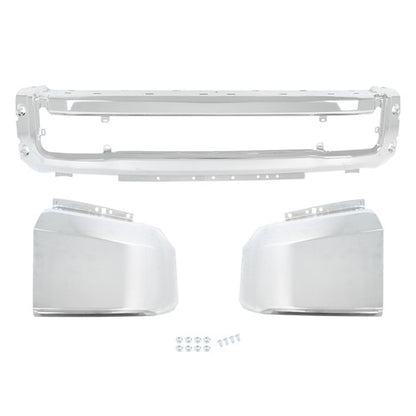 Solid Spare Chrome Split Front Bumper Suit For Ford F-250 F-350 2020-2022 New Front Bumper