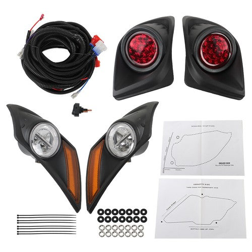 Solid Spare LED Headlight LEDTaillight Light Kit For Yamaha Drive2 Golf Cart 2017-Up US