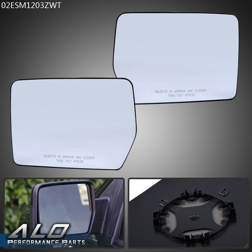Solid Spare Fit For 2011-2014 Ford F150 Pickup Truck Driver+Passenger Side View Mirror Glass