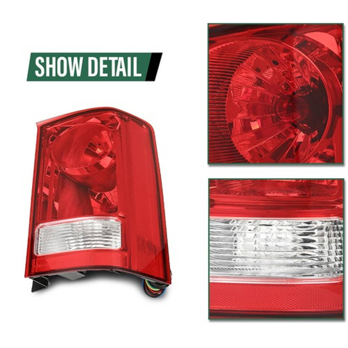 Solid Spare Fit For 2009-2015 Honda Pilot Tail Lights Brake Lamps Assembly w/ Bulbs