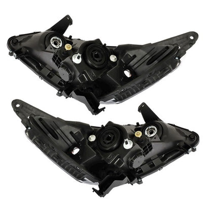 Solid Spare Headlights For Honda Accord 2013 2014 2015 Halogen Projector LH & RH Pair Set