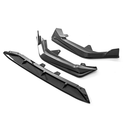 Front Bumper Spoiler Lip Splitter Carbon Fiber Print For 2022-2024 Honda Civic