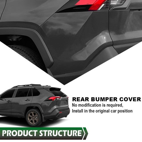Solid Spare Fit For 19-2023 Toyota RAV4 Bumper Face Bar End Extension Rear Driver Left Side