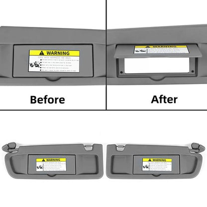Solid Spare Driver & Passenger Dark Gray Sun Visor PAIR For 2006-2011 Honda Civic Visor Set
