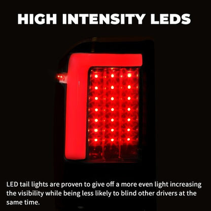 Solid Spare Black Fits 2004-2015 Titan LED Tube Tail Lights Brake Lamps Left+Right 04-15