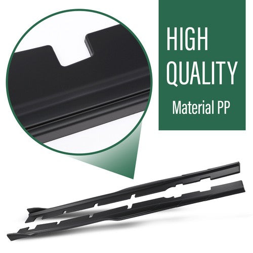 Solid Spare Body Kit Matte Black Side Skirts Rocker Panel Fit For 15-23 Charger Widebody