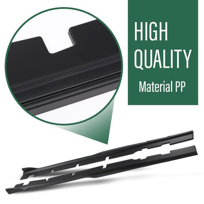 Solid Spare Body Kit Matte Black Side Skirts Rocker Panel Fit For 15-23 Charger Widebody