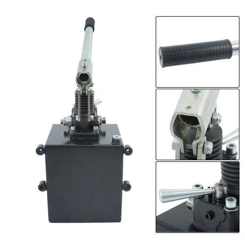 Solid Spare Hydraulic Piston Hand Pump 2.7 Cid 5 Quart With Valve For Double Acting Cylinder