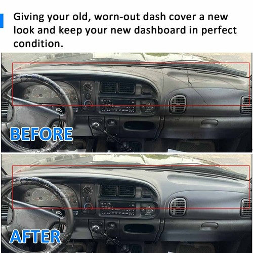 Solid Spare For 1998-01 02 Dodge Ram 1500 2500 3500 Dark Gray Instrument Dash Pad Top Cover