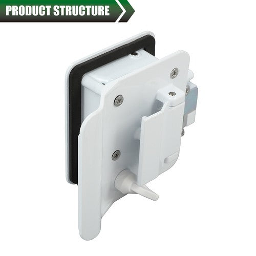Solid Spare RV Entry Door Lock Handle Knob w/ Deadbolt Camper Travel Trailer Latch Key White