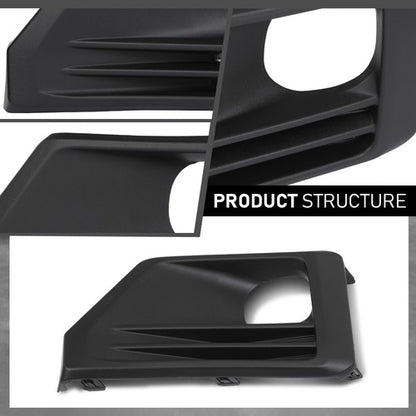 Solid Spare Front Bumper Fog Light Bezel Lamp Trim Left Side Fit For 2019-2024 Toyota RAV4