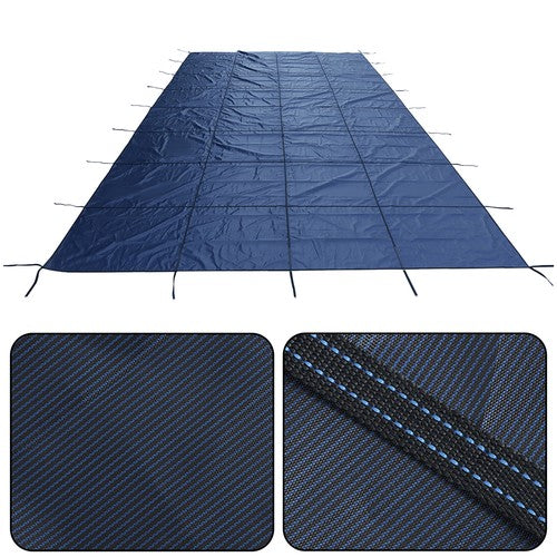Solid Spare 18x34 ft Pool Safety Cover Rectangular Inground Swimming Pool Cover For 16x32 ft
