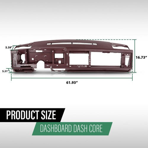 Solid Spare Fit For 1988-1994 Chevy GMC C/K Truck Suburban Blazer Dashboard Dash Core Red