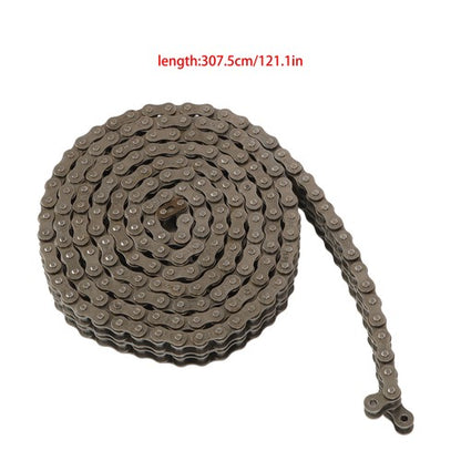 Solid Spare #50-2 Duplex Double Strand Roller Chain x 10 feet + 2 Connecting Links