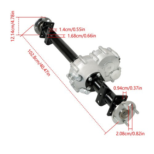 Solid Spare For Club Car DS 1998+ Precedent Tram 2004+ 1027717-01 Rear Axle Assembly