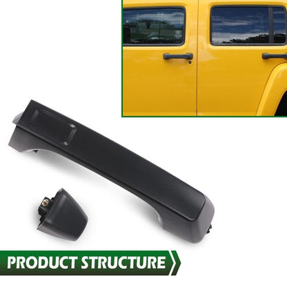Solid Spare Fit For 2006-2010 Hummer H3 H3T Black Door Handle Outside Front & Rear Set of 5