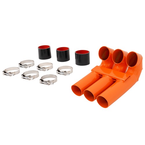 Solid Spare For 2016-2024 Polaris Sportsman Highlifter 3" Aluminum Orange Snorkel Riser Kit
