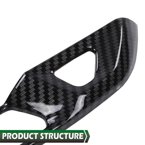 Solid Spare Fit For 2020-2023 Corvette C8 Carbon Look Door Lock Switch Button Panel Cover